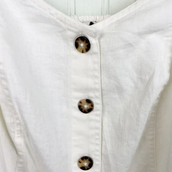 Madewell White Button-Front Mini Dress - Picture 8 of 14